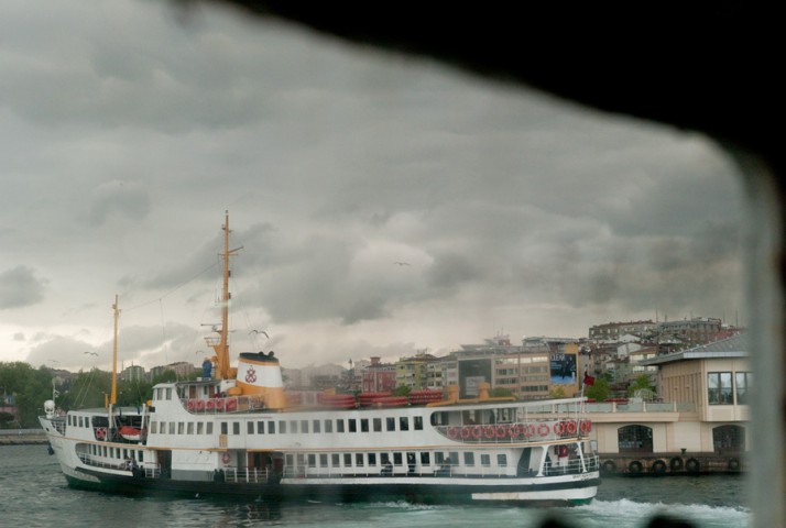 Ferry in the harbour of Kadikoy on the Asian side of Istanbul