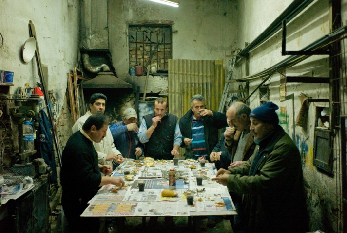 Men eating hamsi in Uskudar on the Asian side of Istanbul